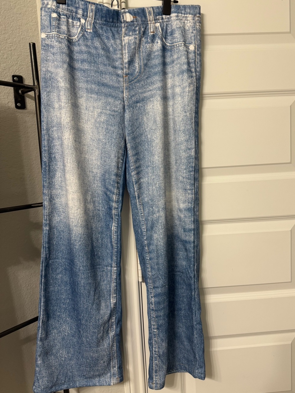 Sweat Pant Jeans Washed Blue Wide-Leg